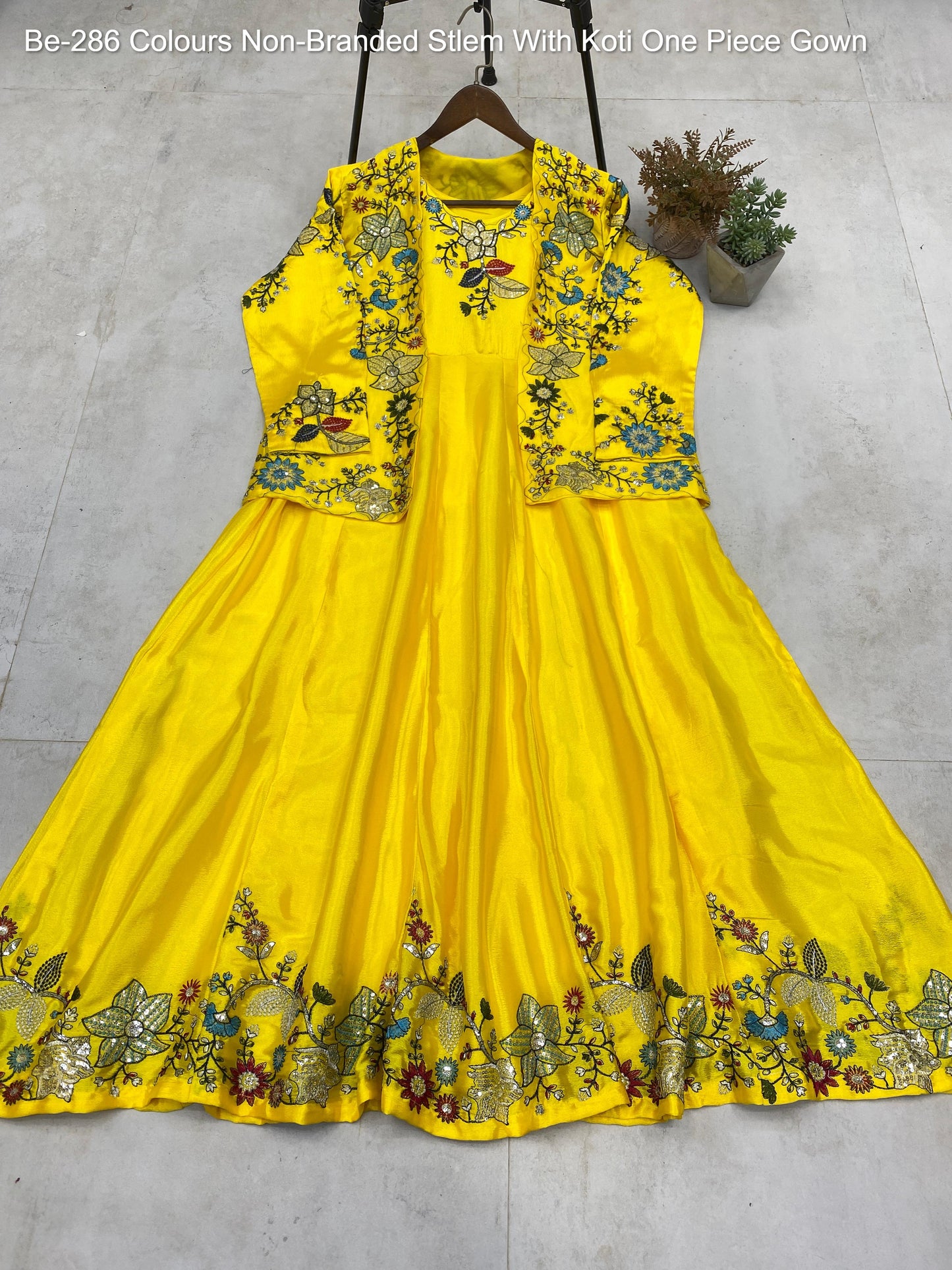 Be-286 Colours Non-Branded Stlem With Koti One Piece Gown