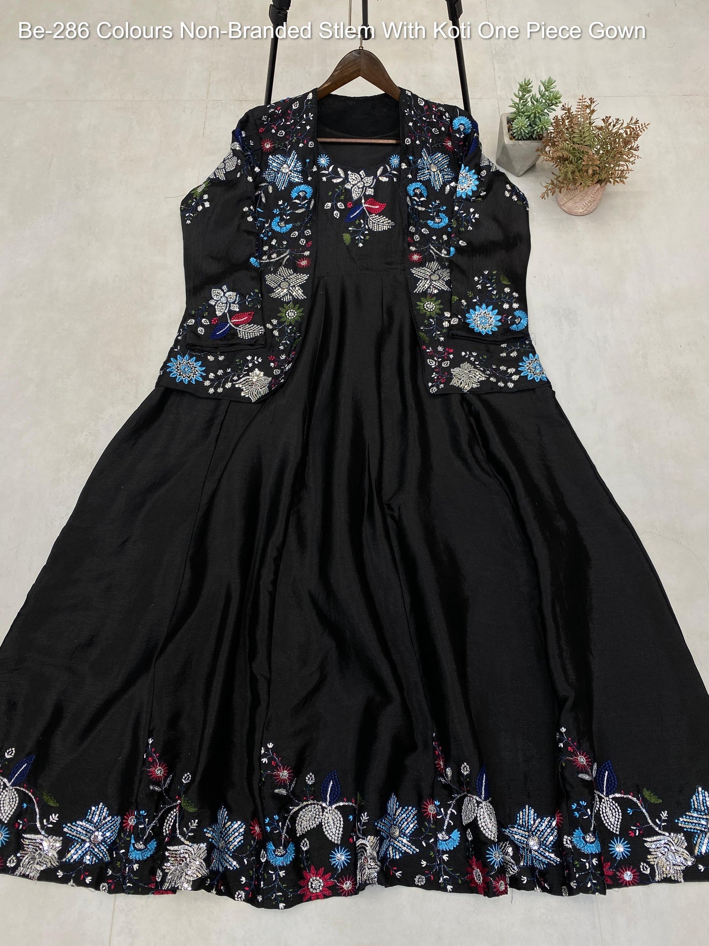 Be-286 Colours Non-Branded Stlem With Koti One Piece Gown