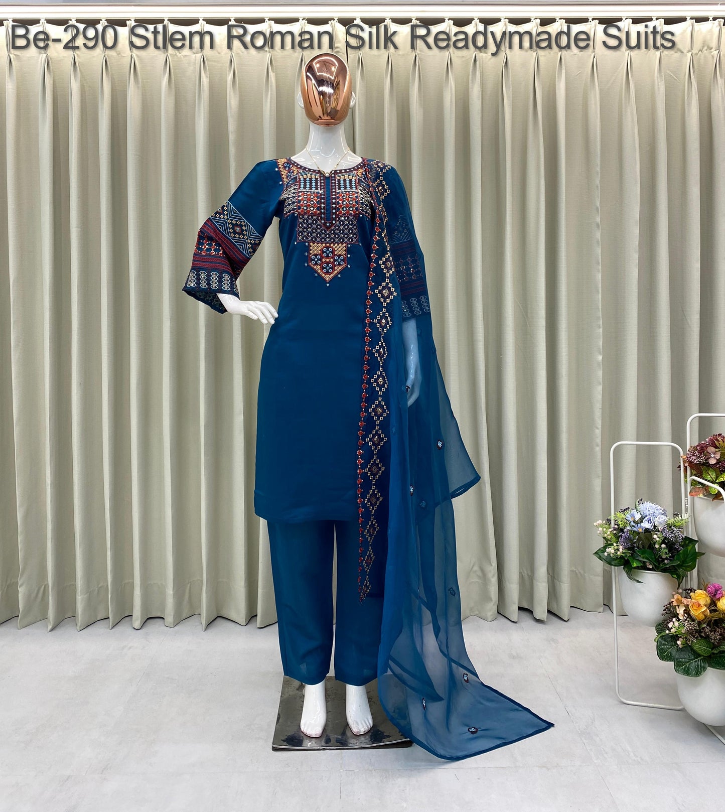 Be-290 Stlem Roman Silk Readymade Suits