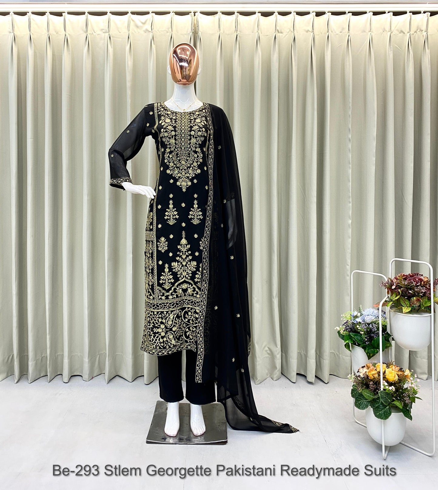 Be-293 Stlem Georgette Pakistani Readymade Suits