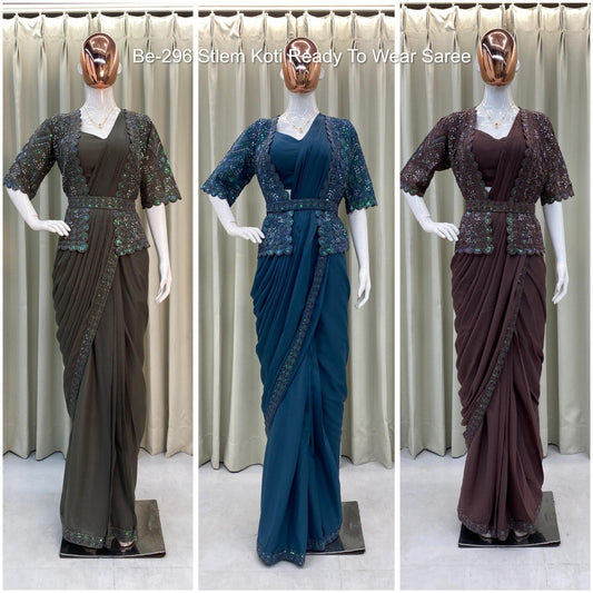 Be-296 Stlem Koti Ready To Wear Saree