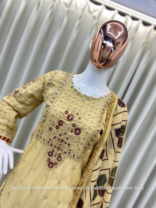 Be-312 Non-Branded Stlem Cosmos Silk Pakistani Readymade Suits