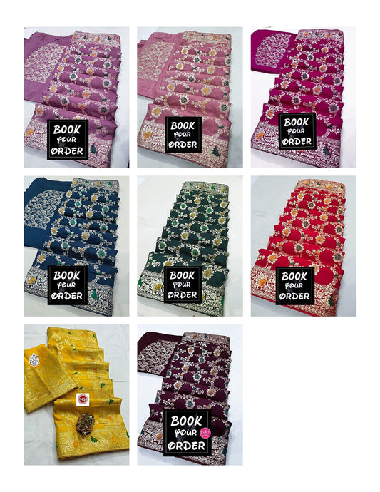 Beautiful Banarasi Non-Branded Stmsb Dola Silk Sarees