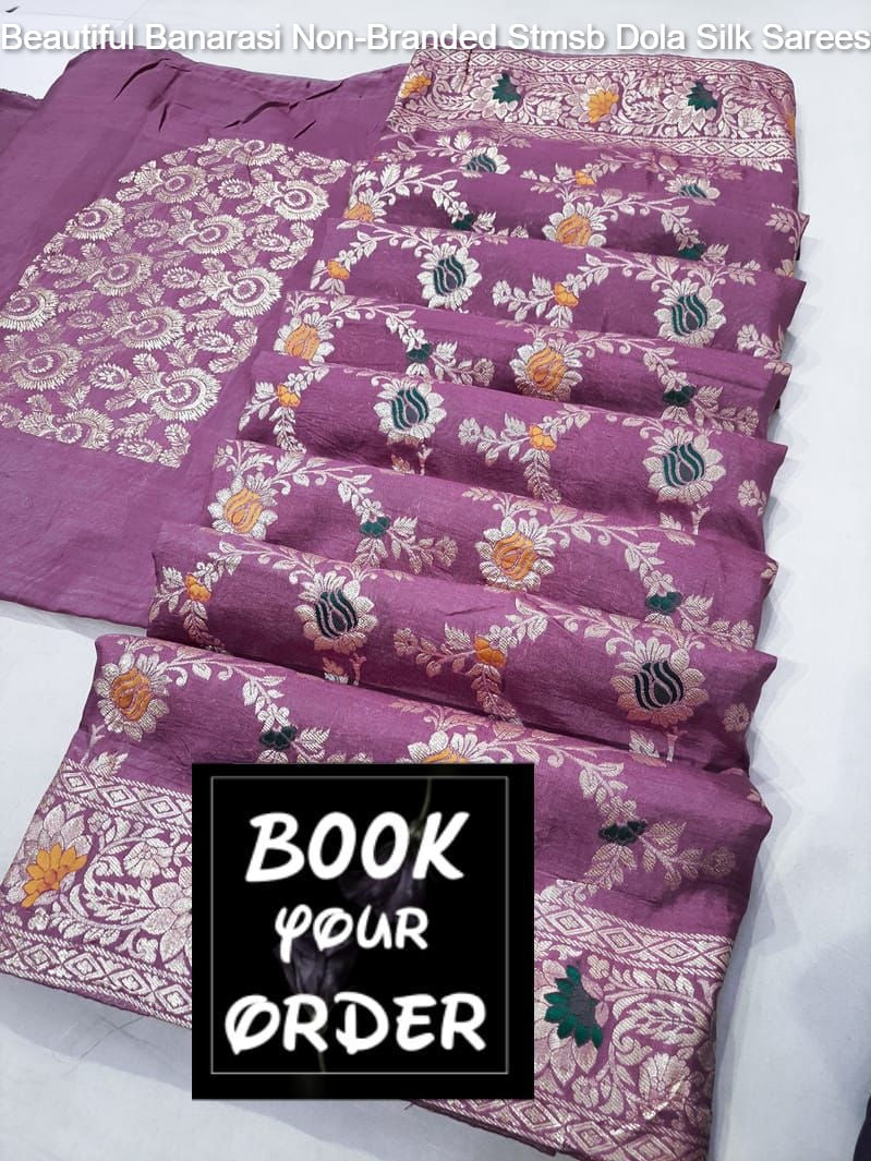 Beautiful Banarasi Non-Branded Stmsb Dola Silk Sarees