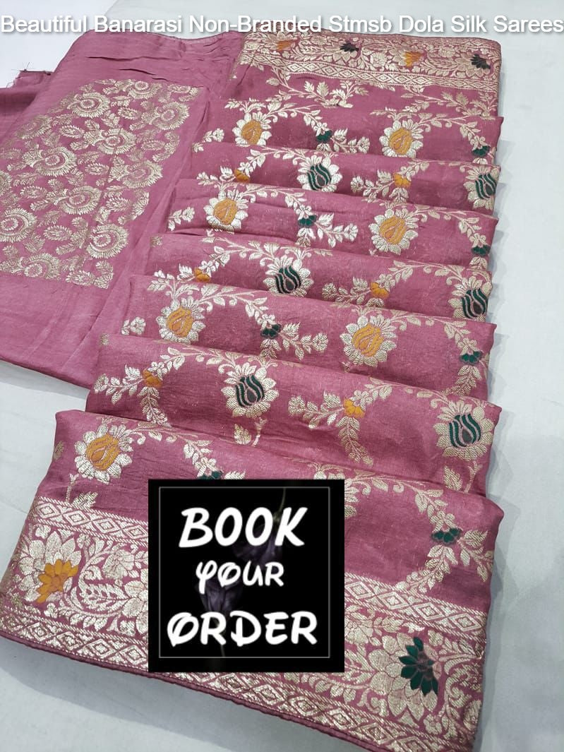 Beautiful Banarasi Non-Branded Stmsb Dola Silk Sarees