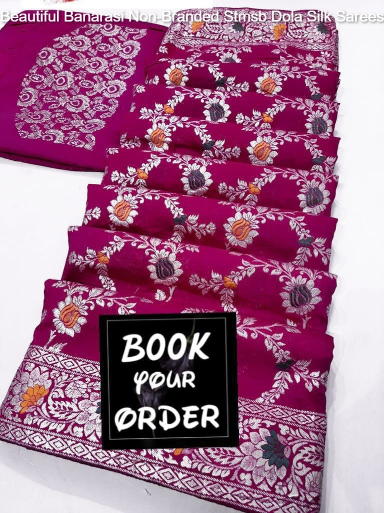 Beautiful Banarasi Non-Branded Stmsb Dola Silk Sarees