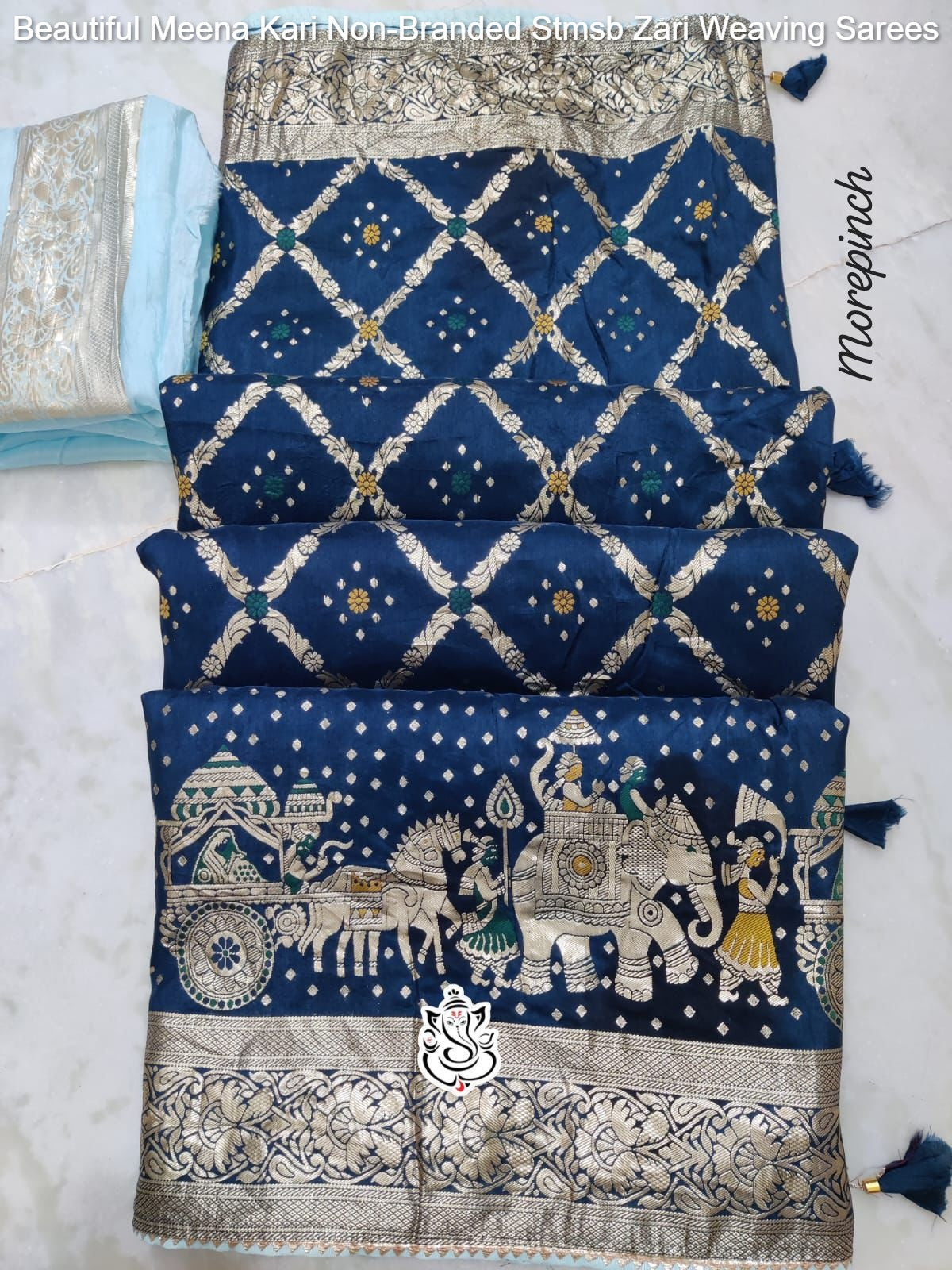 Beautiful Meena Kari Non-Branded Stmsb Zari Weaving Sarees