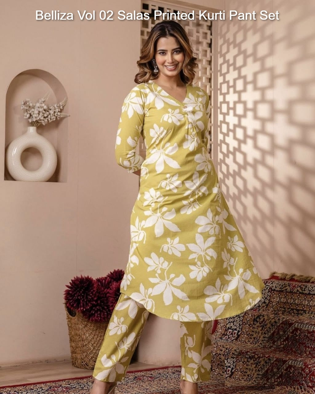 Belliza Vol 02 Salas Printed Kurti Pant Set