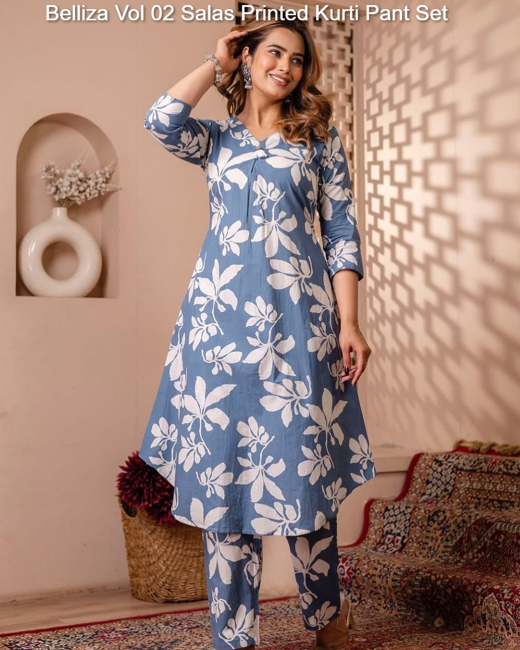 Belliza Vol 02 Salas Printed Kurti Pant Set