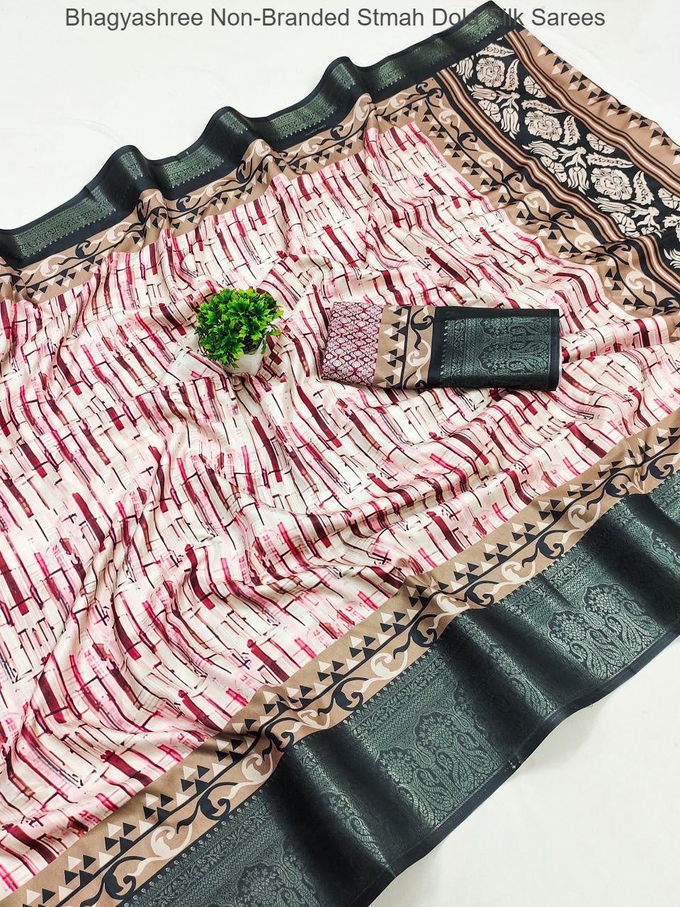 Bhagyashree Non-Branded Stmah Dola Silk Sarees