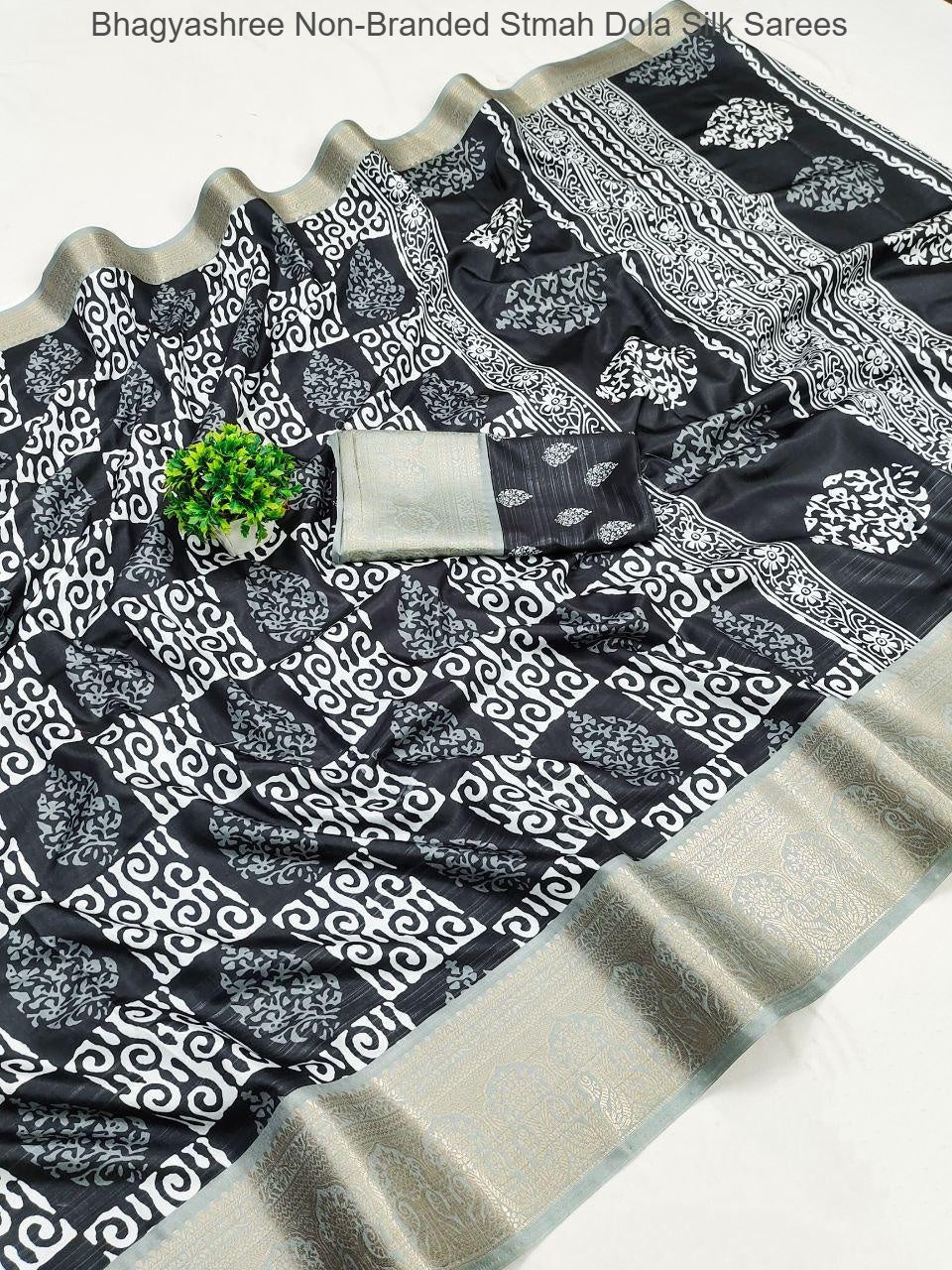 Bhagyashree Non-Branded Stmah Dola Silk Sarees