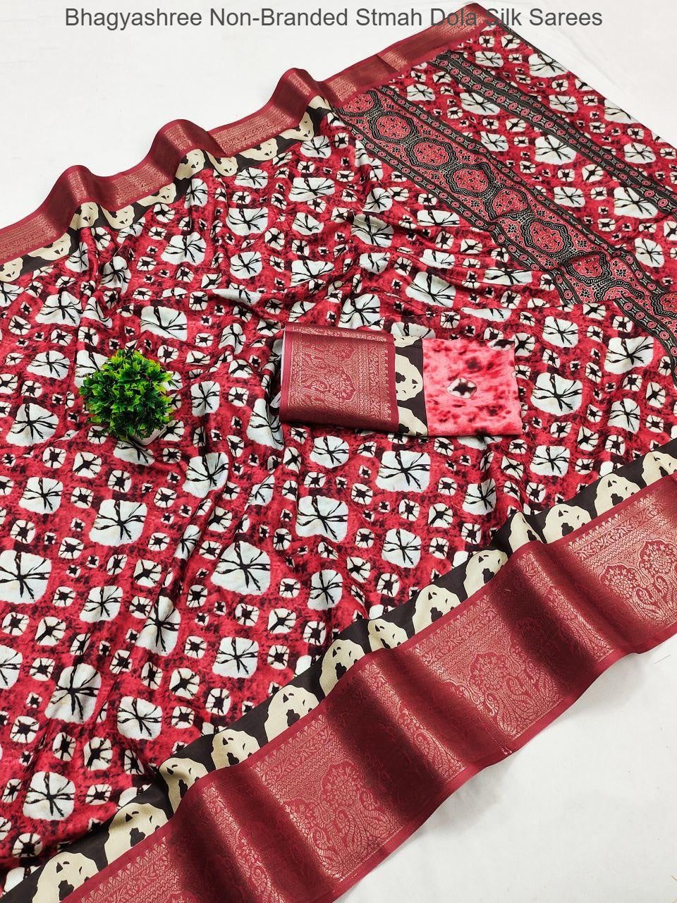 Bhagyashree Non-Branded Stmah Dola Silk Sarees