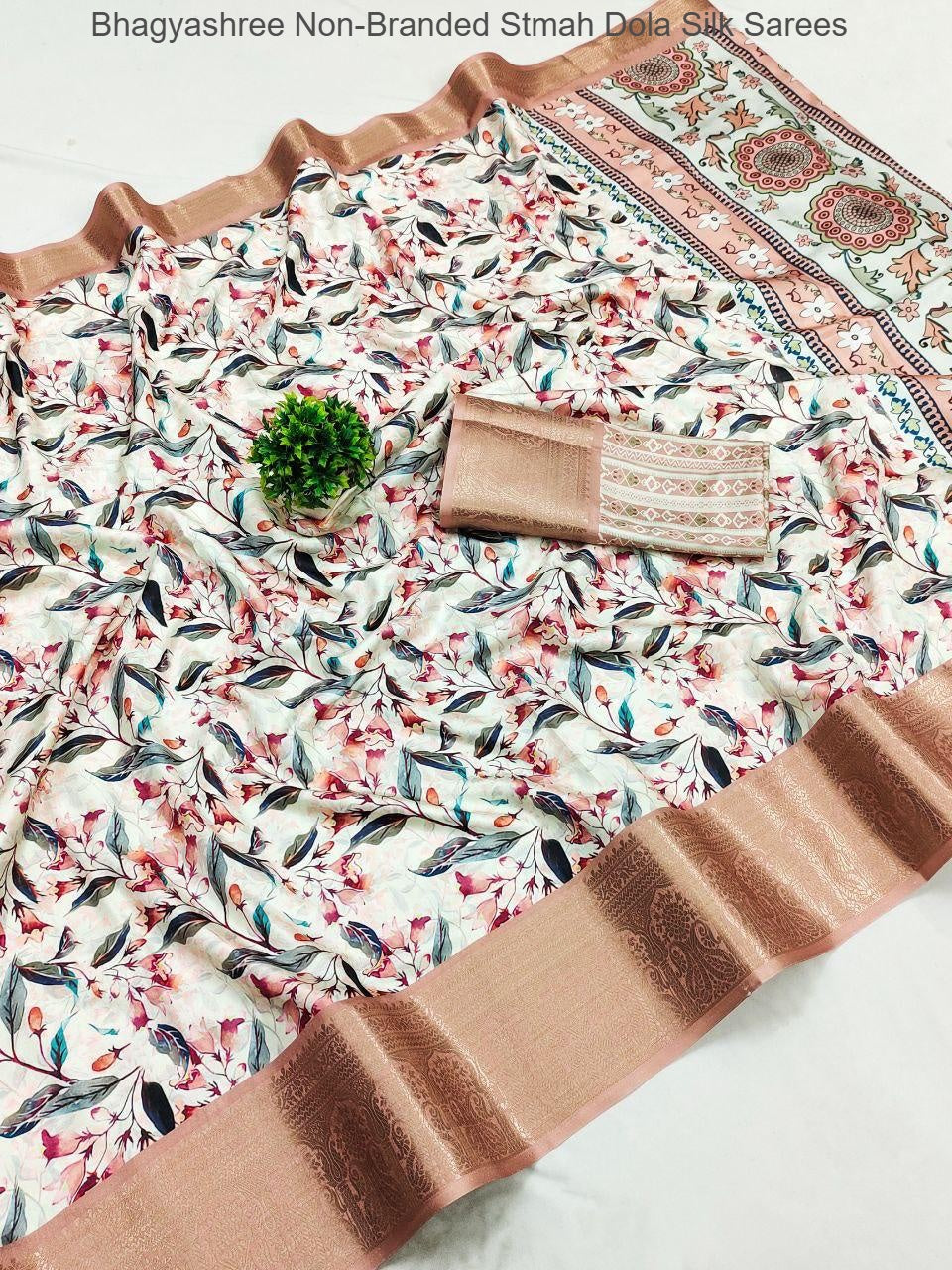 Bhagyashree Non-Branded Stmah Dola Silk Sarees