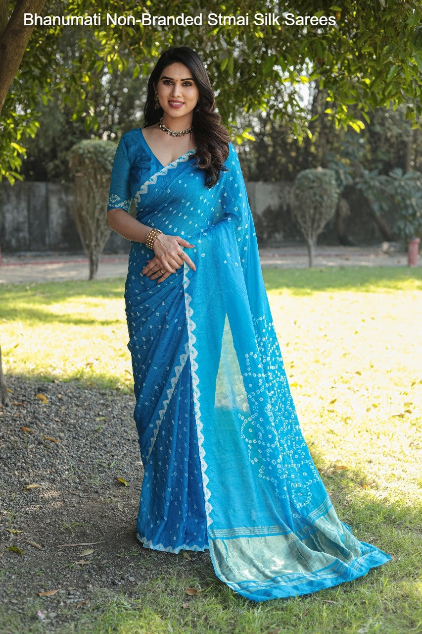 Bhanumati Non-Branded Stmai Silk Sarees