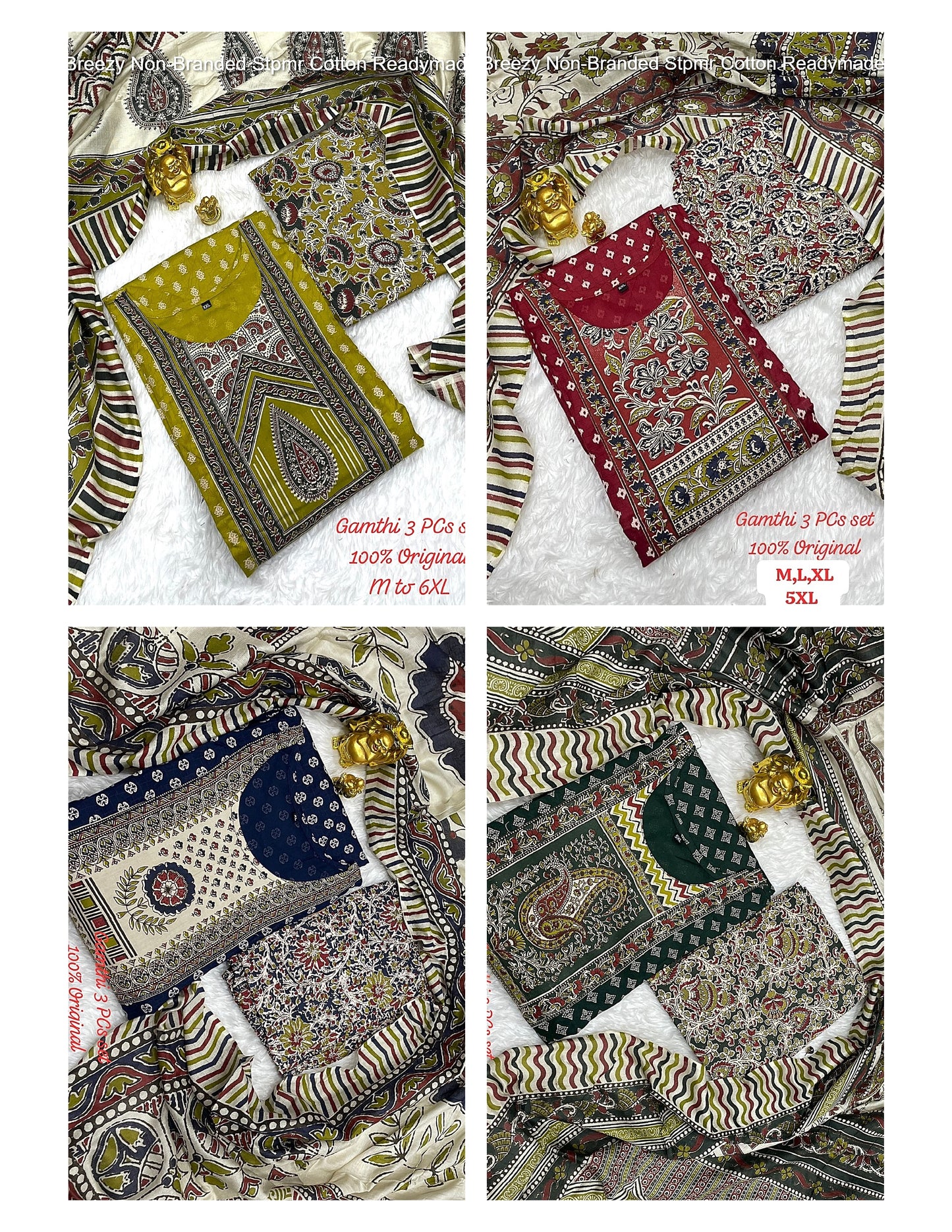 Bhi Breezy Non-Branded Stpmr Cotton Readymade Suits