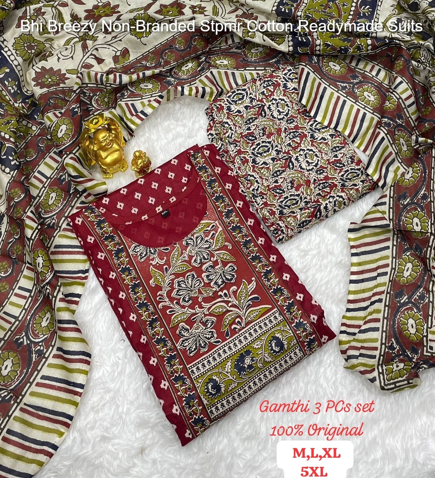 Bhi Breezy Non-Branded Stpmr Cotton Readymade Suits