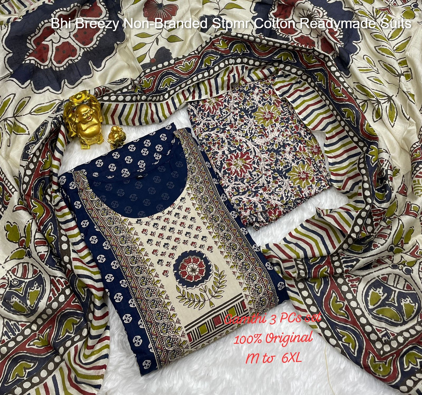 Bhi Breezy Non-Branded Stpmr Cotton Readymade Suits