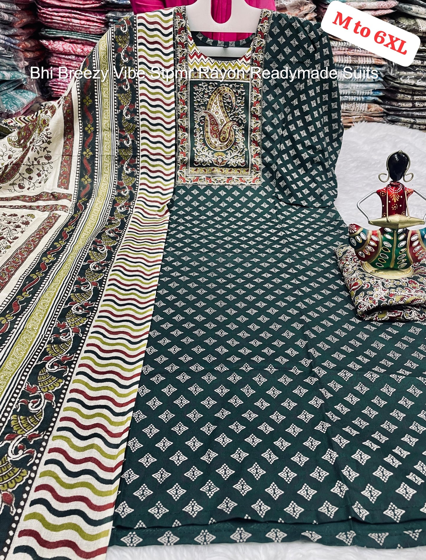 Bhi Breezy Vibe Stpmr Rayon Readymade Suits