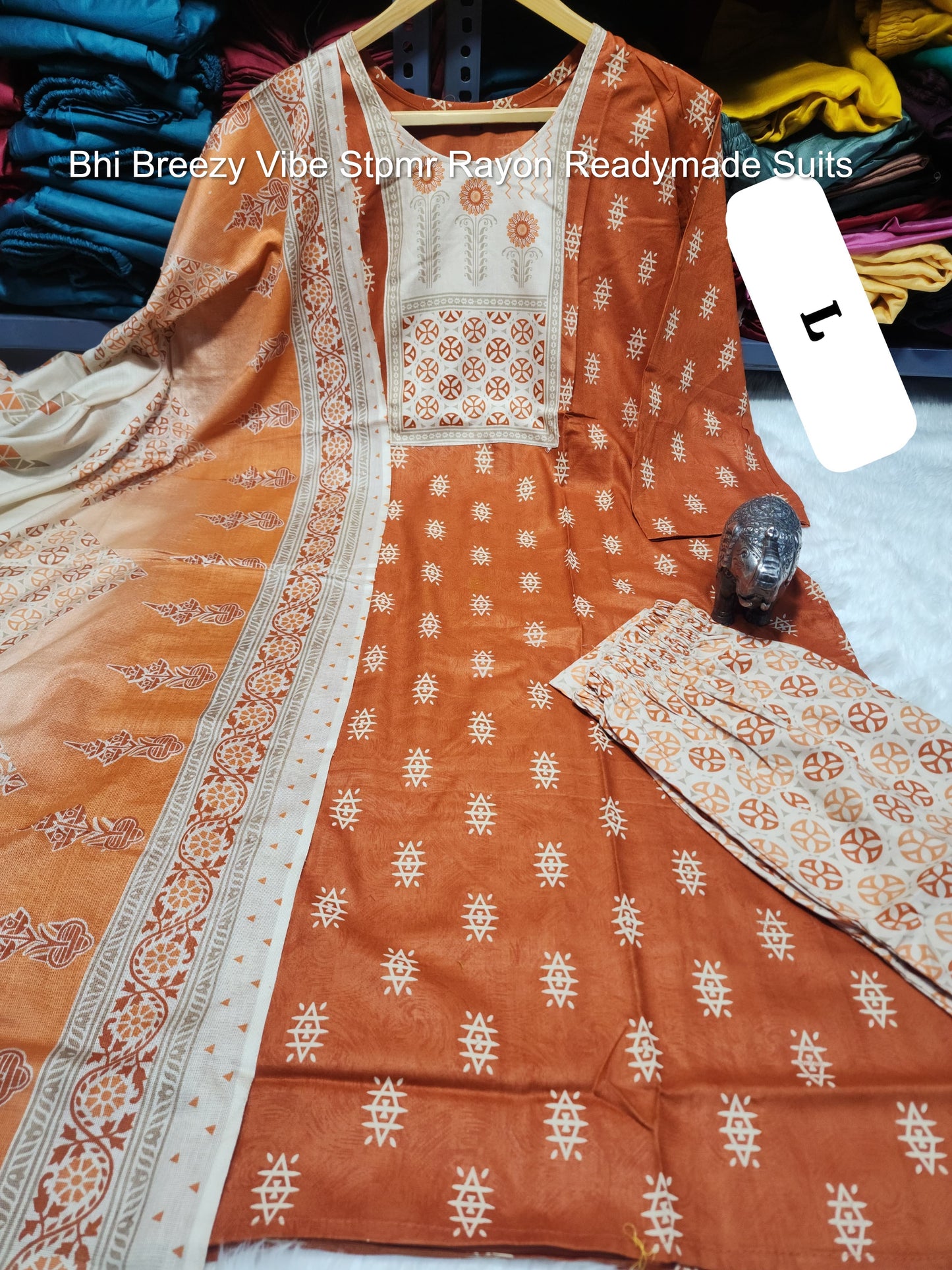 Bhi Breezy Vibe Stpmr Rayon Readymade Suits