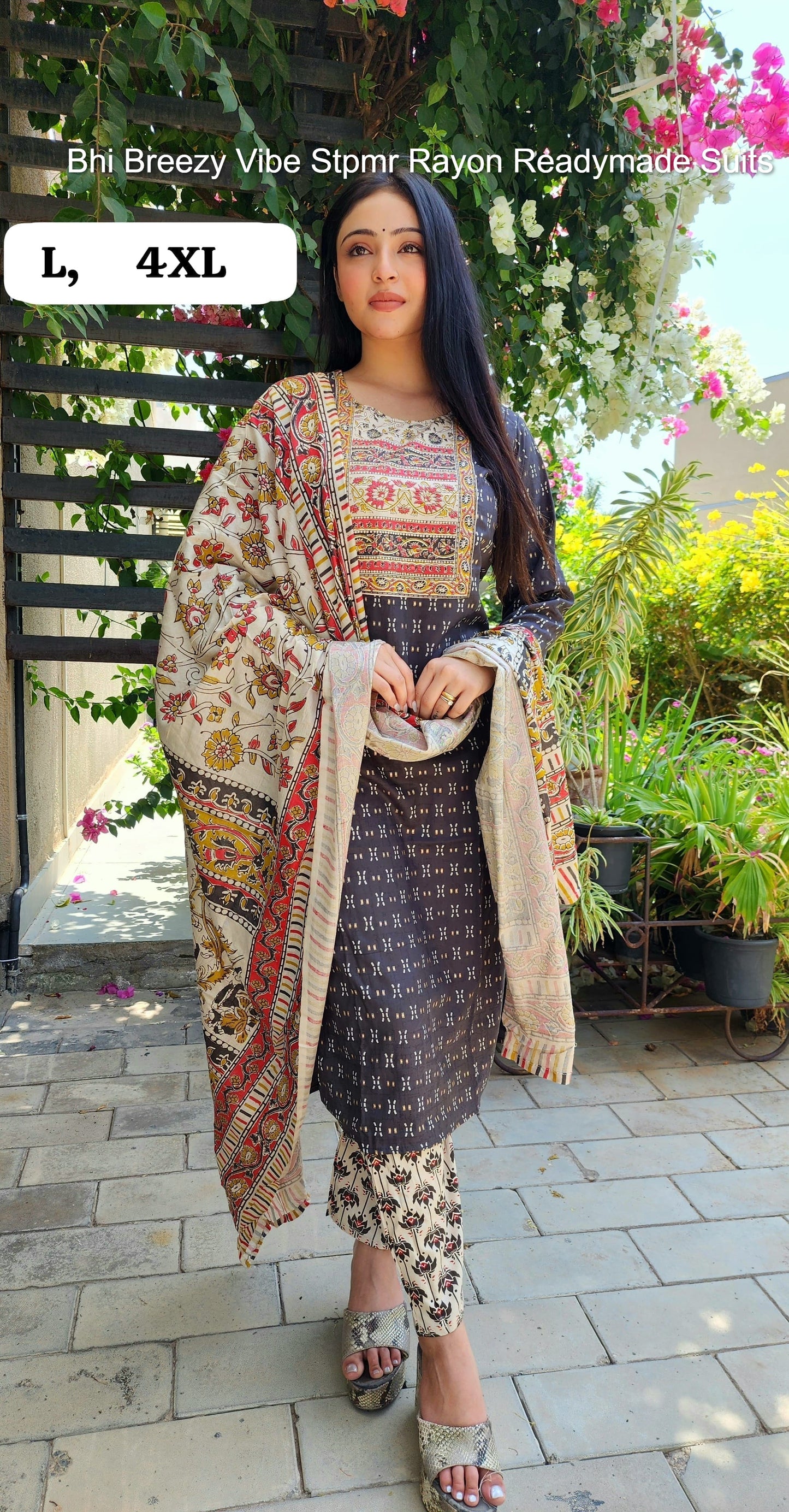 Bhi Breezy Vibe Stpmr Rayon Readymade Suits