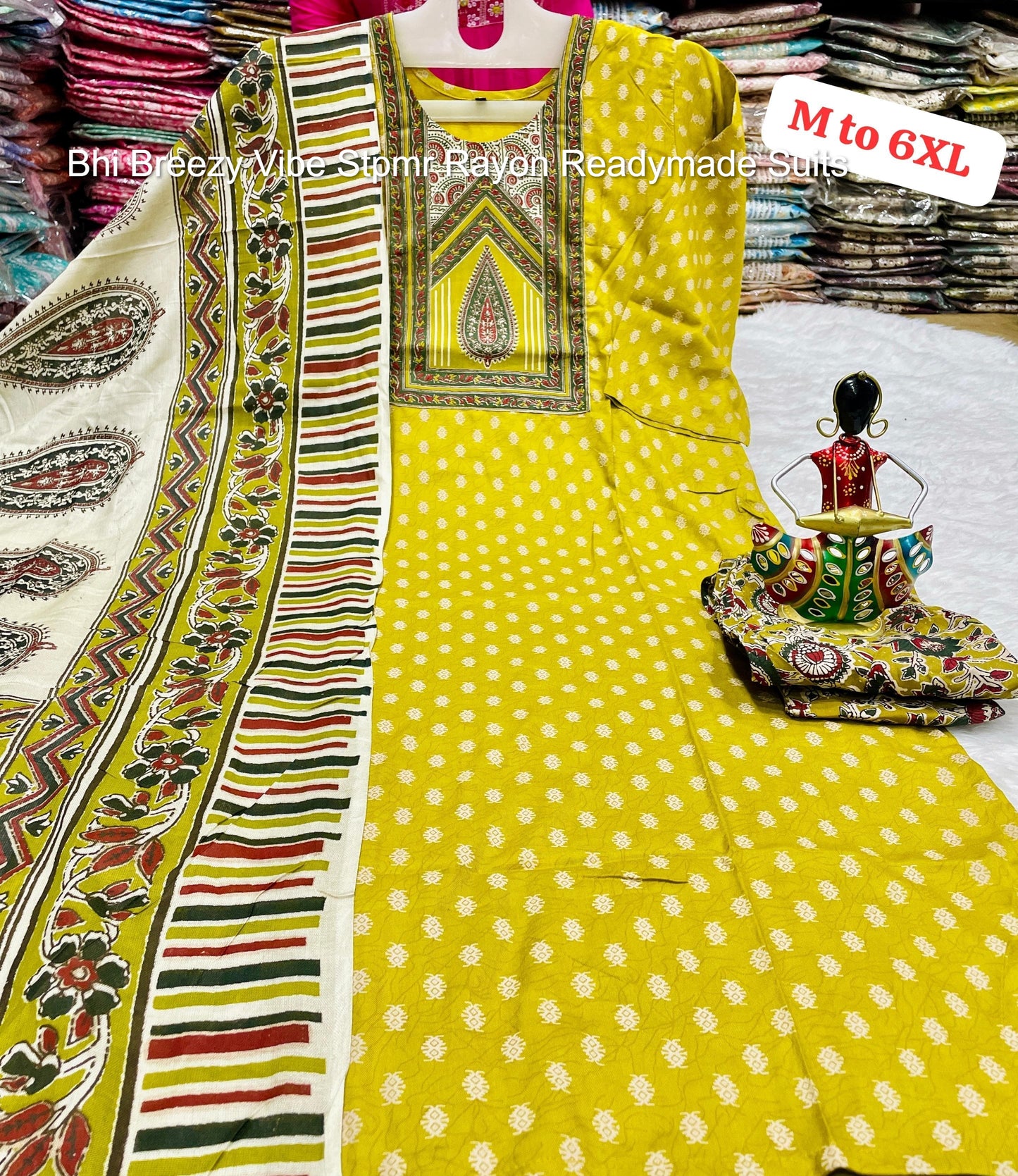 Bhi Breezy Vibe Stpmr Rayon Readymade Suits