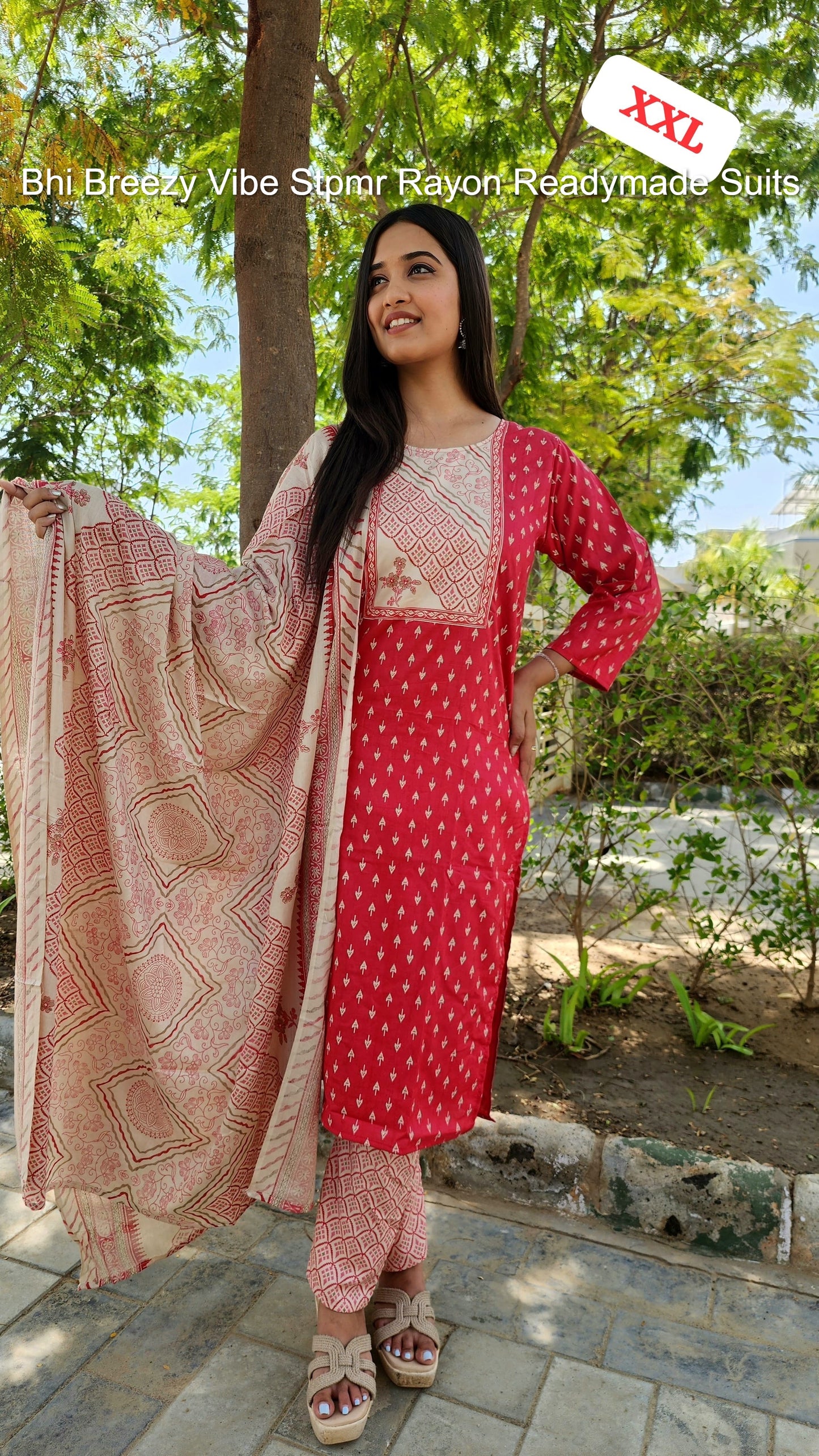 Bhi Breezy Vibe Stpmr Rayon Readymade Suits