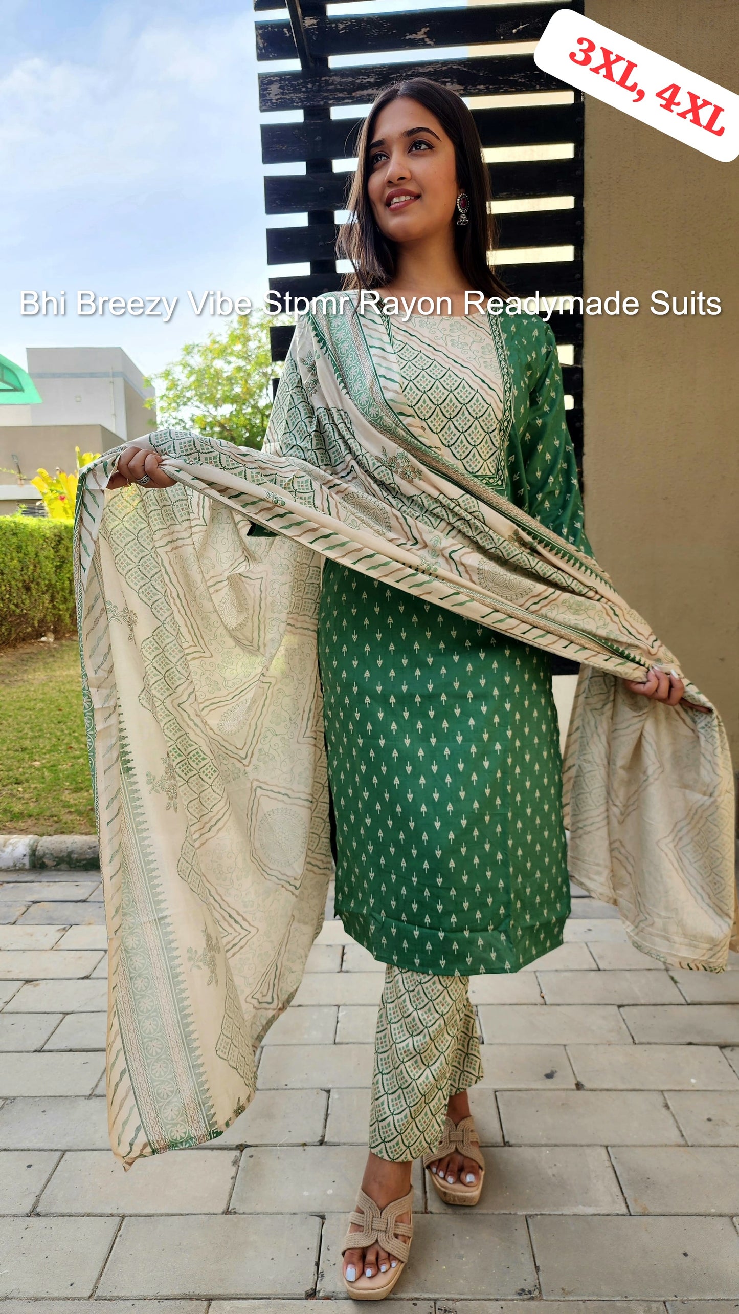 Bhi Breezy Vibe Stpmr Rayon Readymade Suits