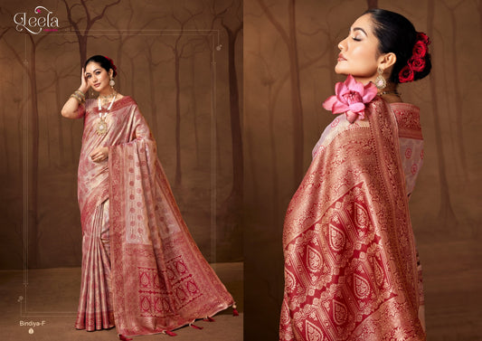 Bindiya-F Leela Sumitra Dyed Sarees