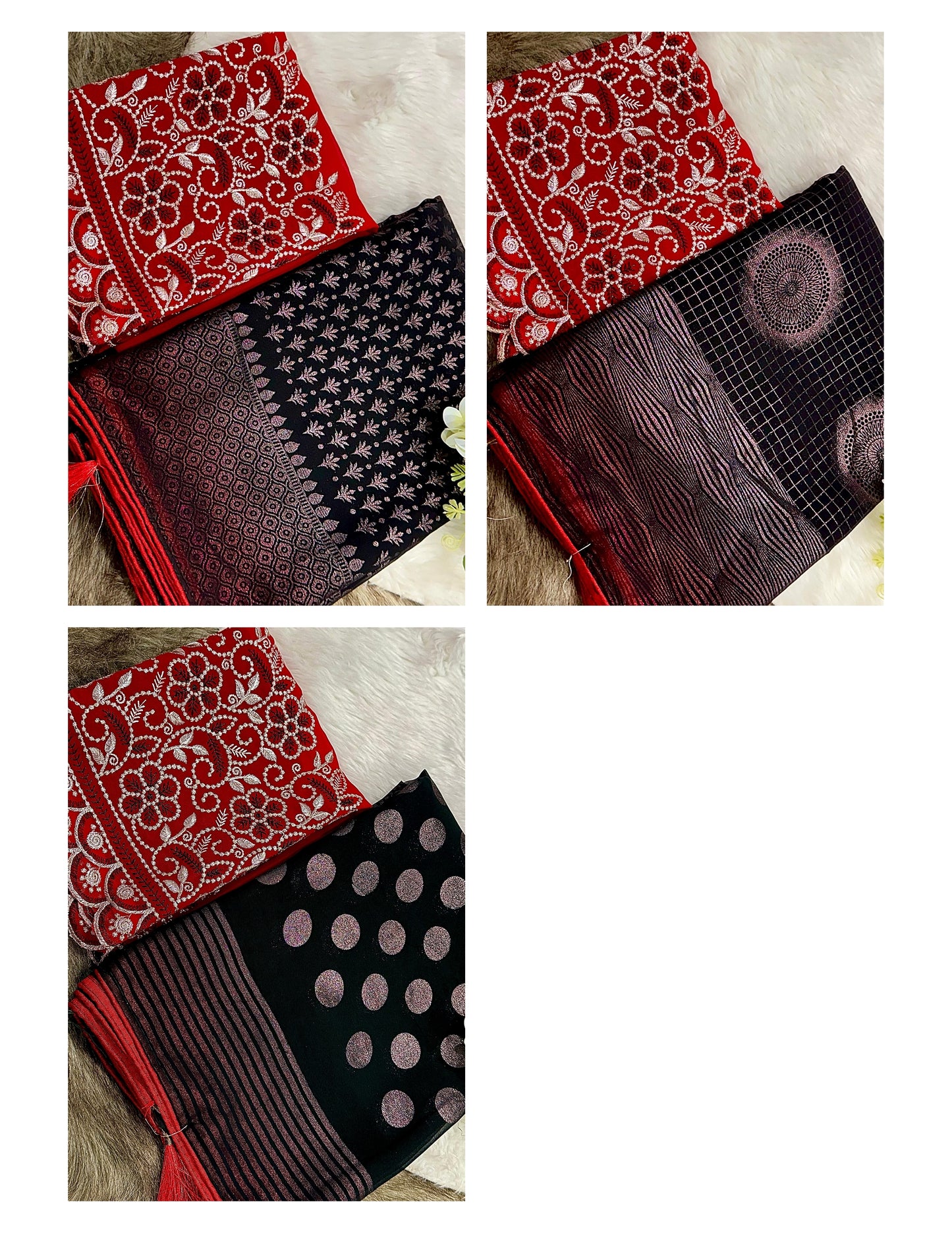 Black Berry Non-Branded Stvan Chiffon Sarees