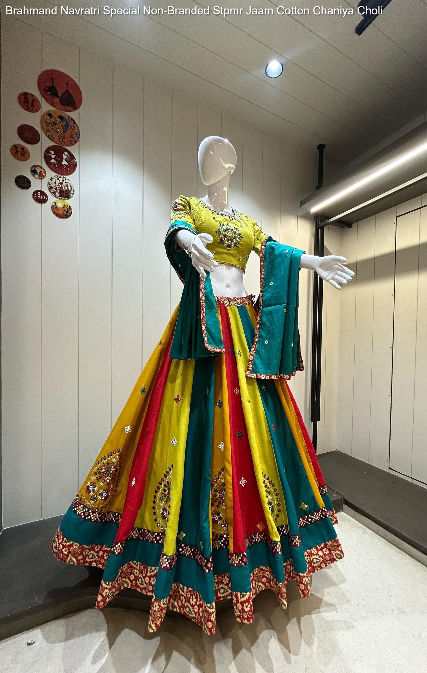 Brahmand Navratri Special Non-Branded Stpmr Jaam Cotton Chaniya Choli