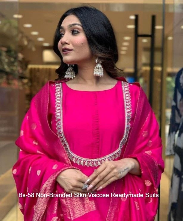 Bs-58 Non-Branded Stkri Viscose Readymade Suits