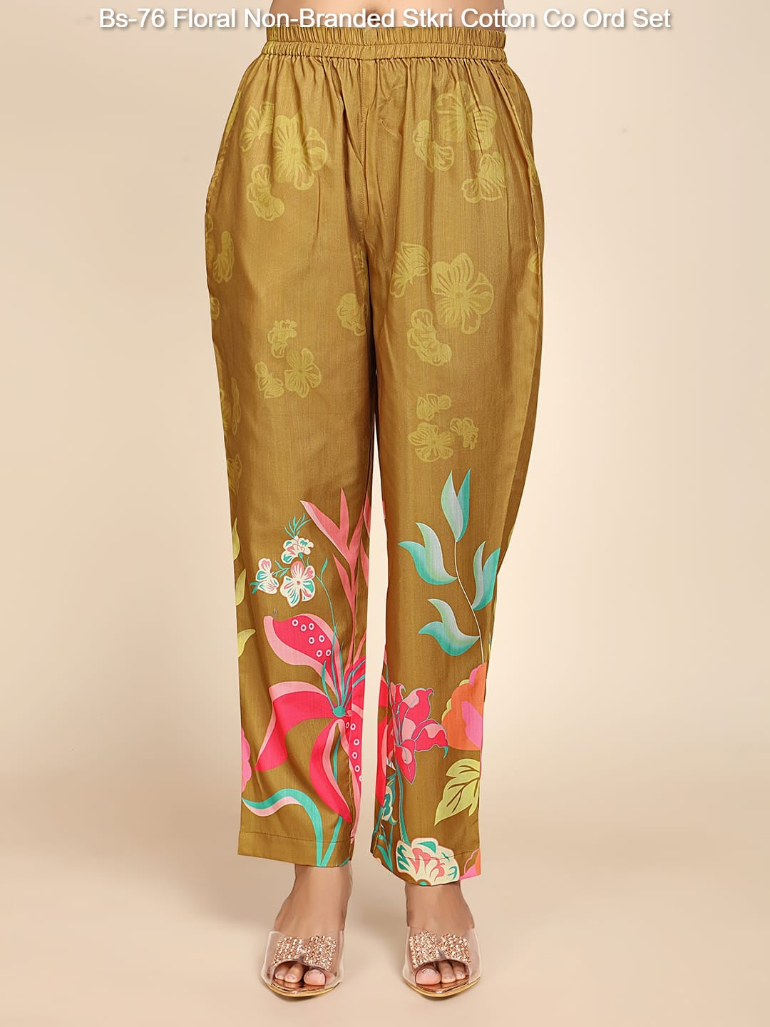 Bs-76 Floral Non-Branded Stkri Cotton Co Ord Set
