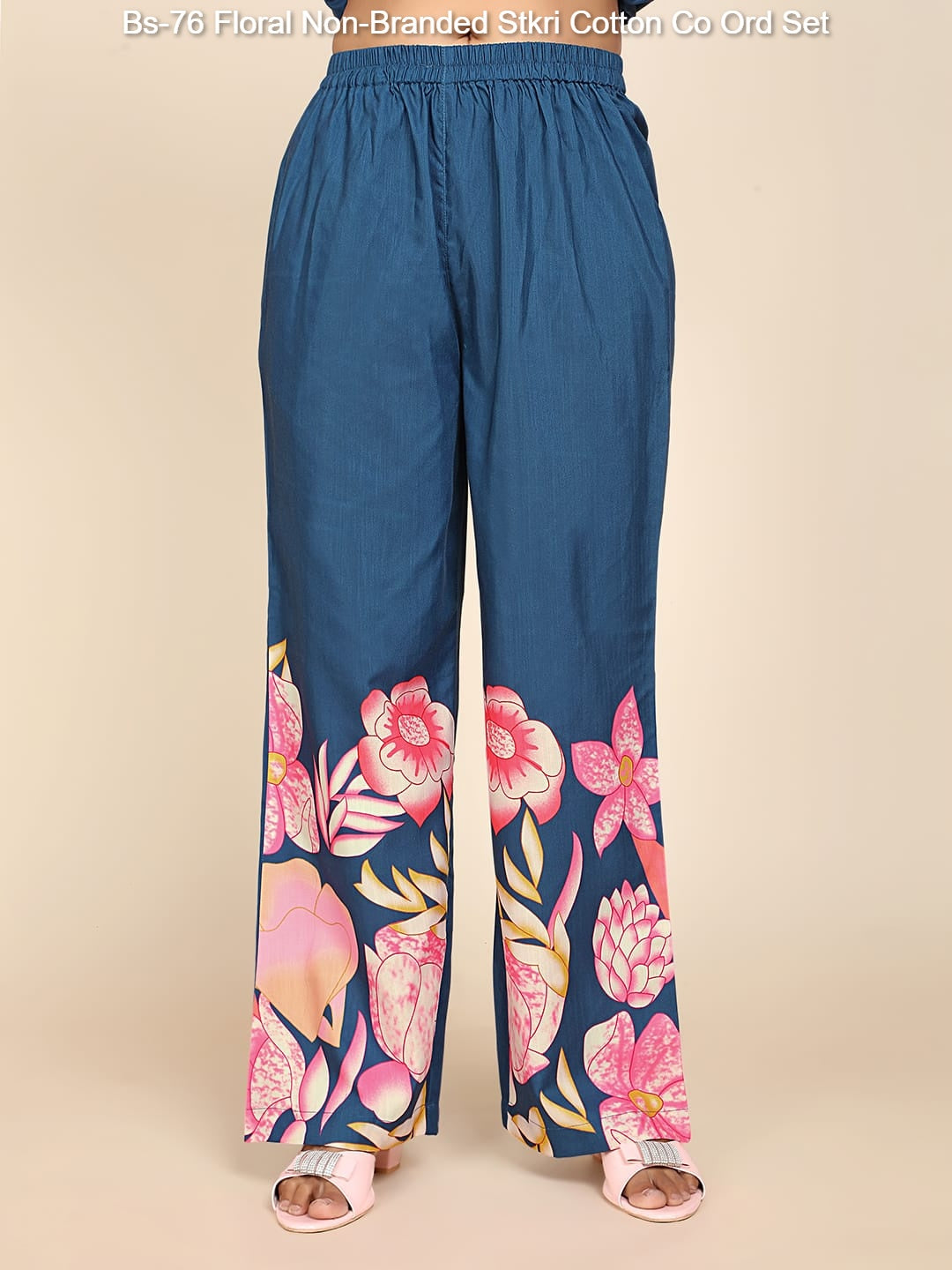 Bs-76 Floral Non-Branded Stkri Cotton Co Ord Set