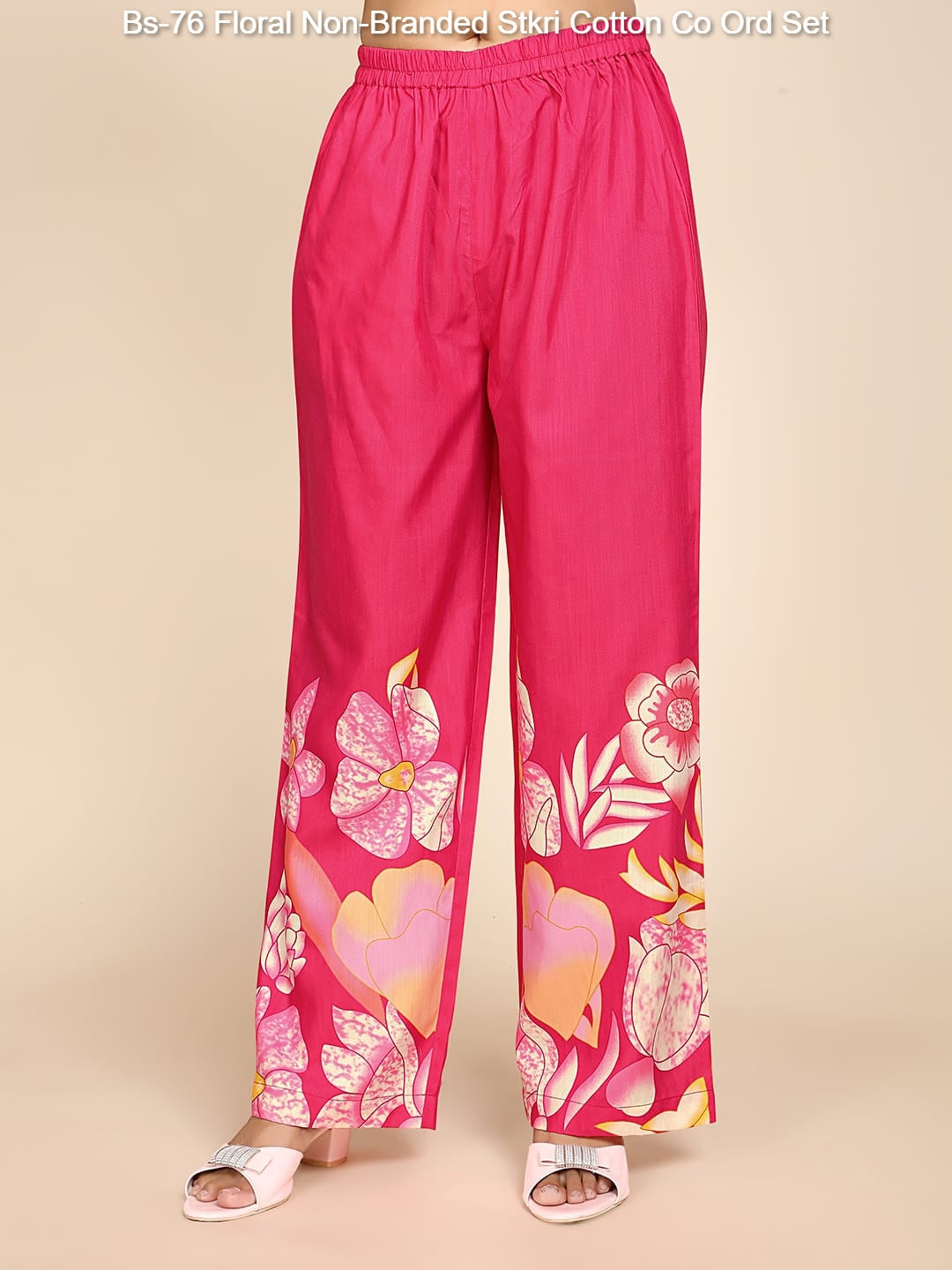 Bs-76 Floral Non-Branded Stkri Cotton Co Ord Set