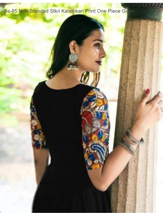 Bs-85 Non-Branded Stkri Kalamkari Print One Piece Gown
