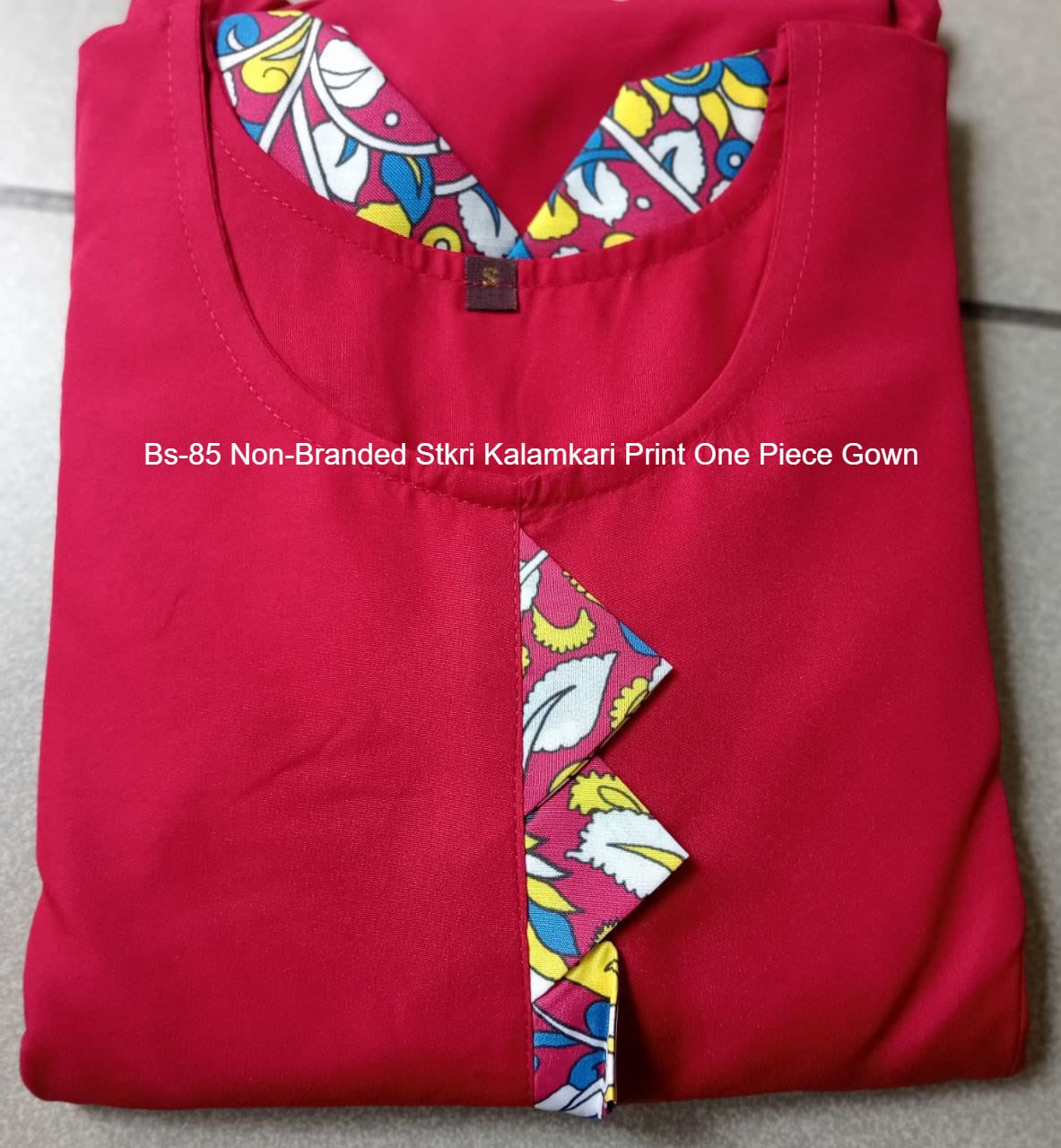 Bs-85 Non-Branded Stkri Kalamkari Print One Piece Gown