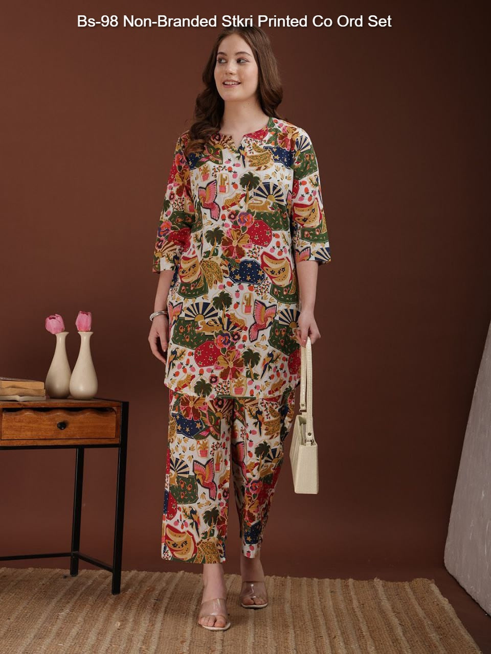Bs-98 Non-Branded Stkri Printed Co Ord Set