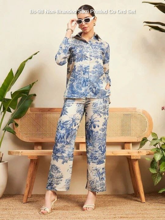 Bs-98 Non-Branded Stkri Printed Co Ord Set
