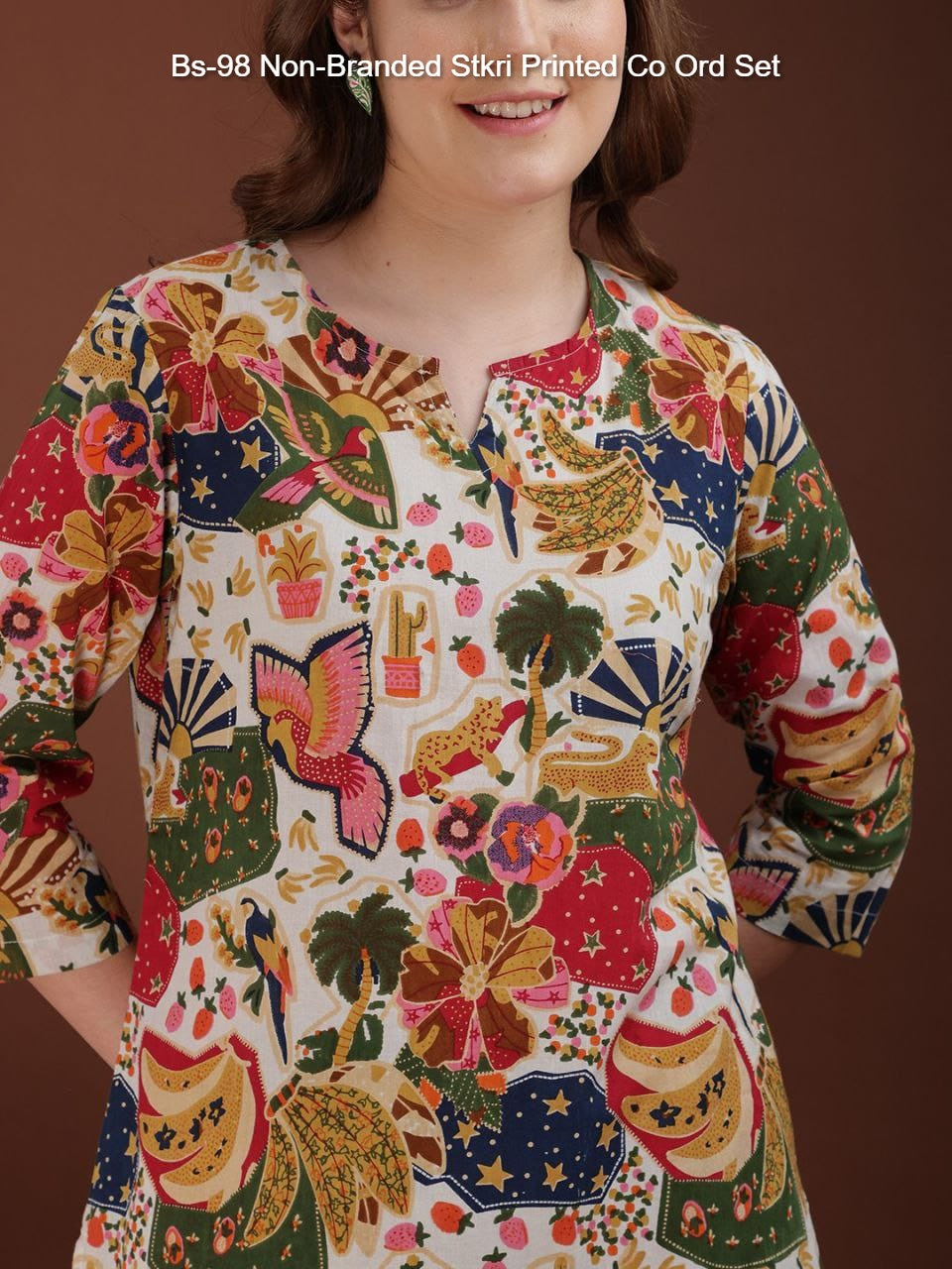 Bs-98 Non-Branded Stkri Printed Co Ord Set