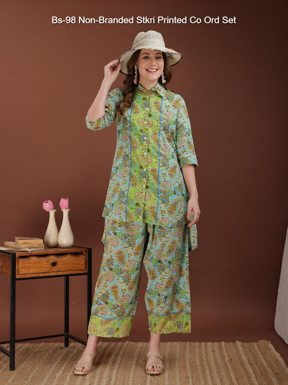 Bs-98 Non-Branded Stkri Printed Co Ord Set