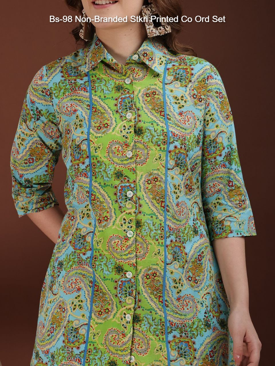 Bs-98 Non-Branded Stkri Printed Co Ord Set