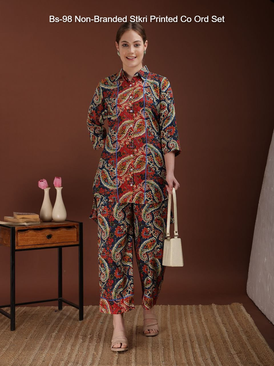 Bs-98 Non-Branded Stkri Printed Co Ord Set