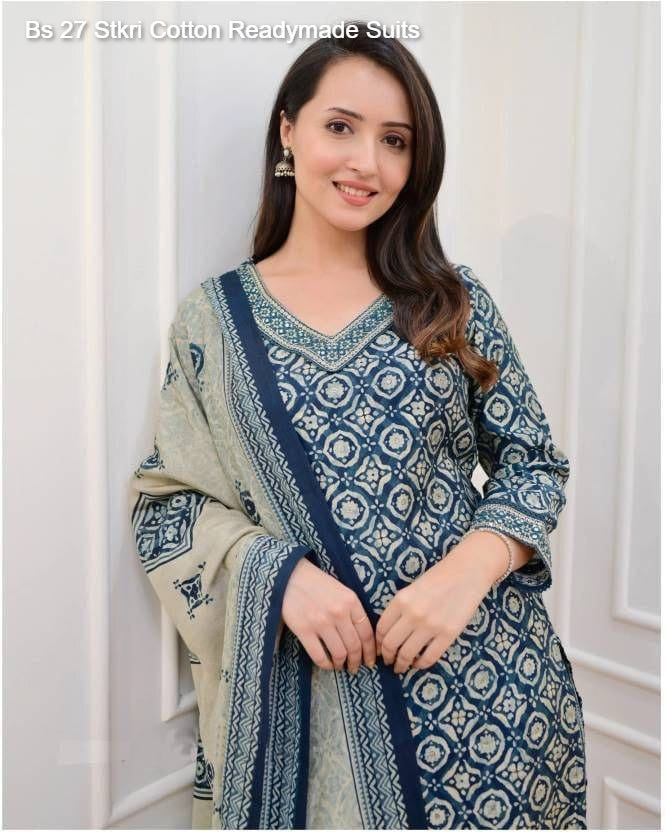 Bs 27 Stkri Cotton Readymade Suits