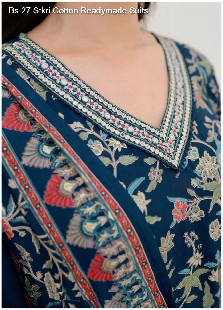 Bs 27 Stkri Cotton Readymade Suits