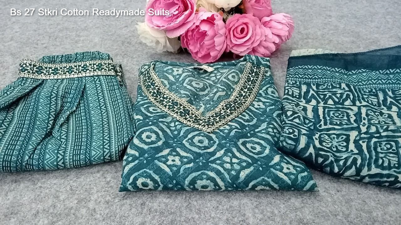 Bs 27 Stkri Cotton Readymade Suits
