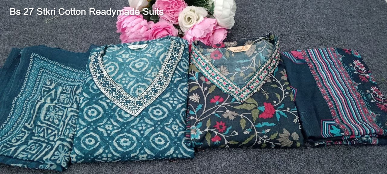 Bs 27 Stkri Cotton Readymade Suits