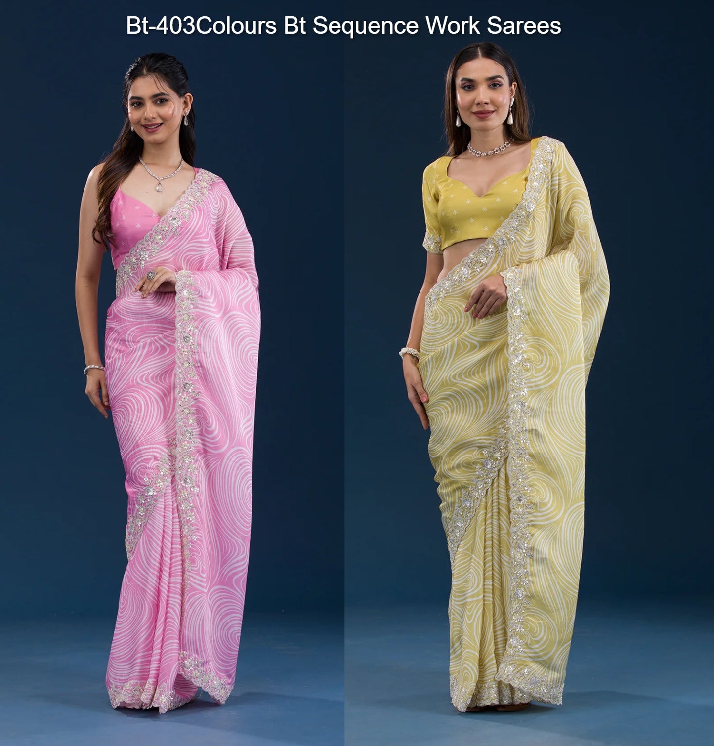 Bt-403Colours Bt Sequence Work Sarees
