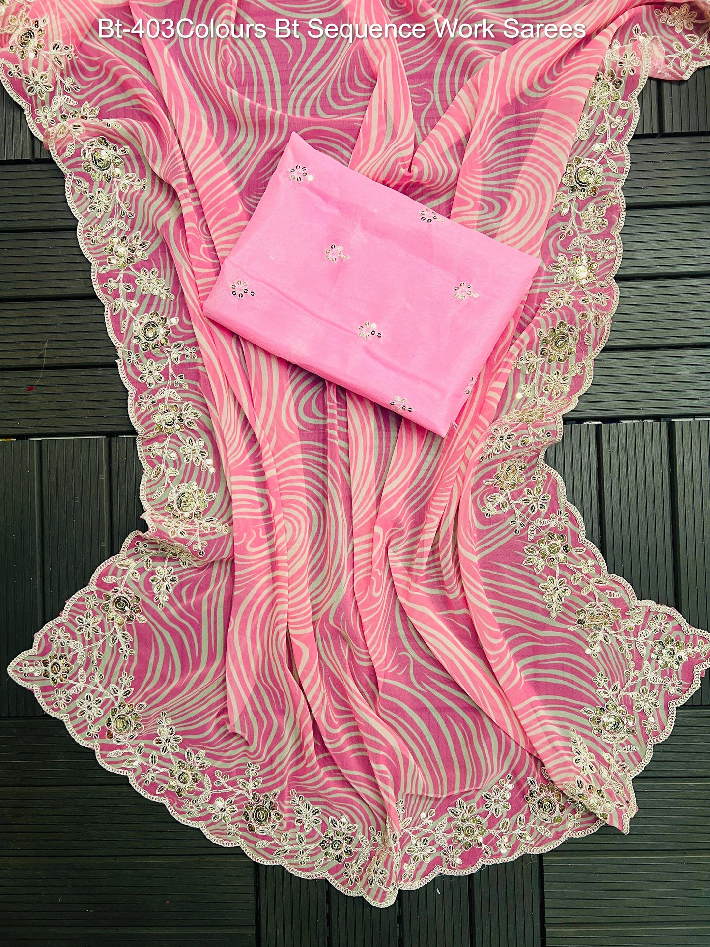 Bt-403Colours Bt Sequence Work Sarees