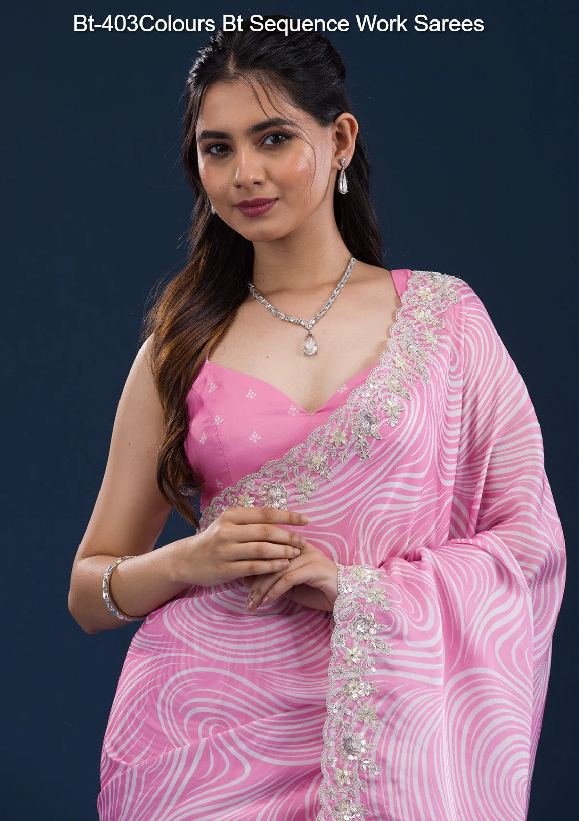 Bt-403Colours Bt Sequence Work Sarees