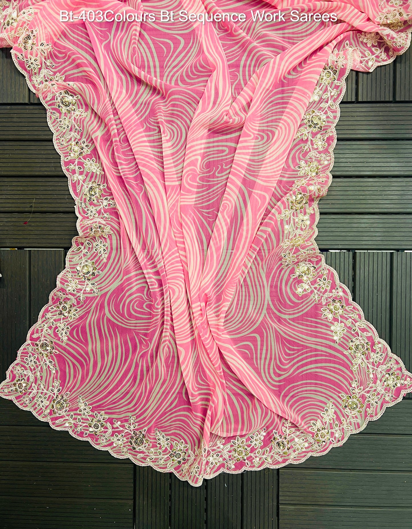 Bt-403Colours Bt Sequence Work Sarees